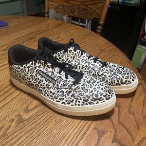 Reebok Classic Leopard Print Sneakers Shoes Womens Size 11